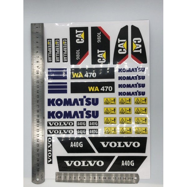 Decal For 1/14 A40G,WA470,CAT 980L Decal For 1/14 A40G,WA470,CAT 980L