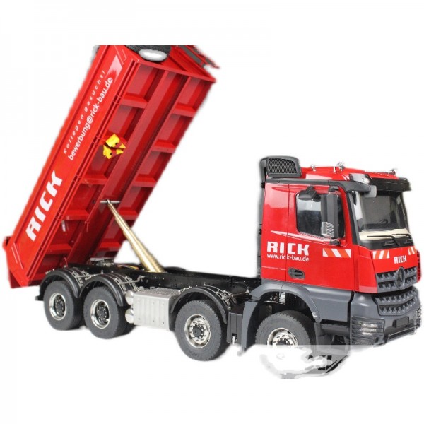 1/14 Benz RC Hydraulic Dump Truck 8x8 Red