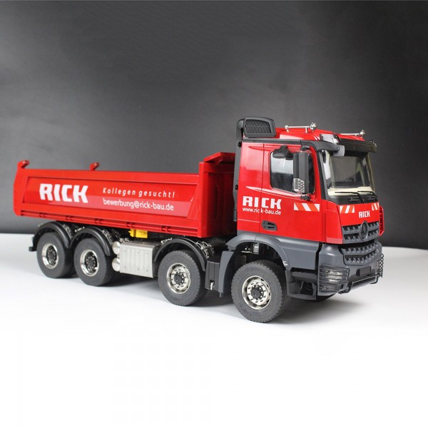 1/14 Benz RC Hydraulic Dump Truck 8x8 Red
