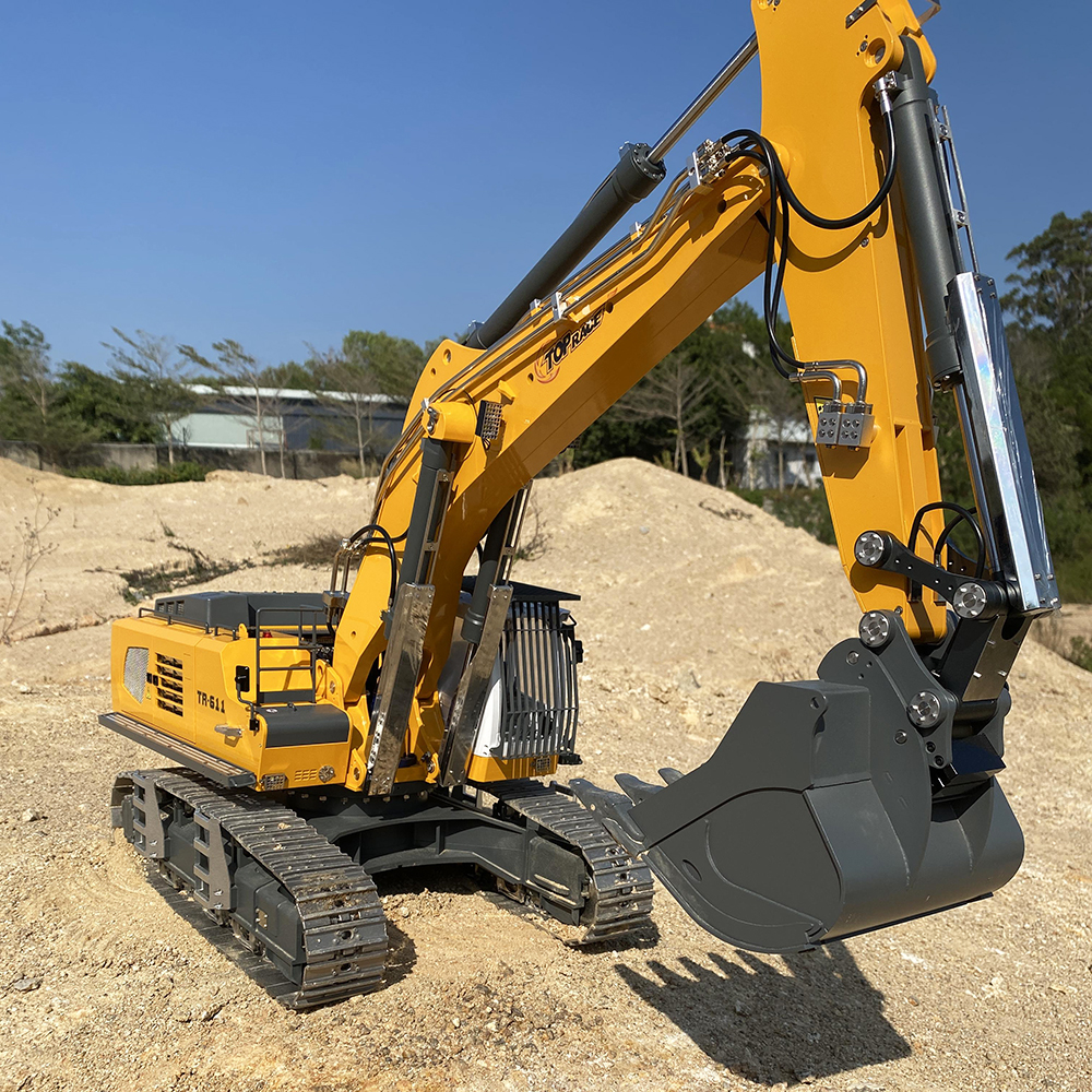 1/12 remote control hydraulic excavator model fuel tank stainless steel full 